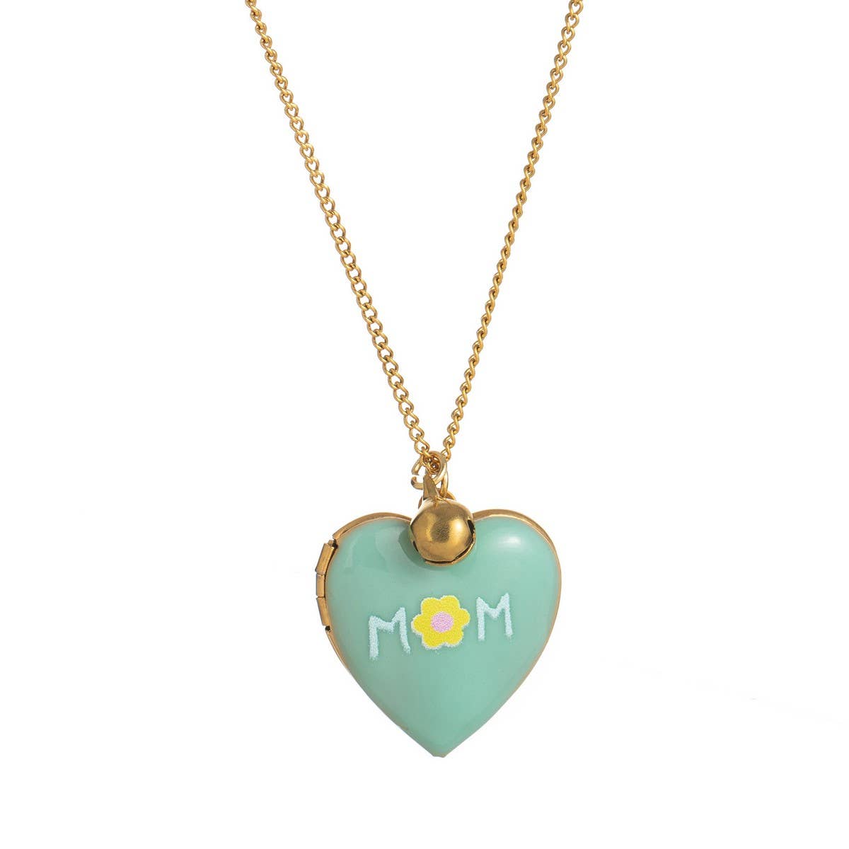 ACCITY - Wholesale Pendant/Charm Necklace - Heart Locket Oval Photo Necklace Gold Plated_CWMM39195