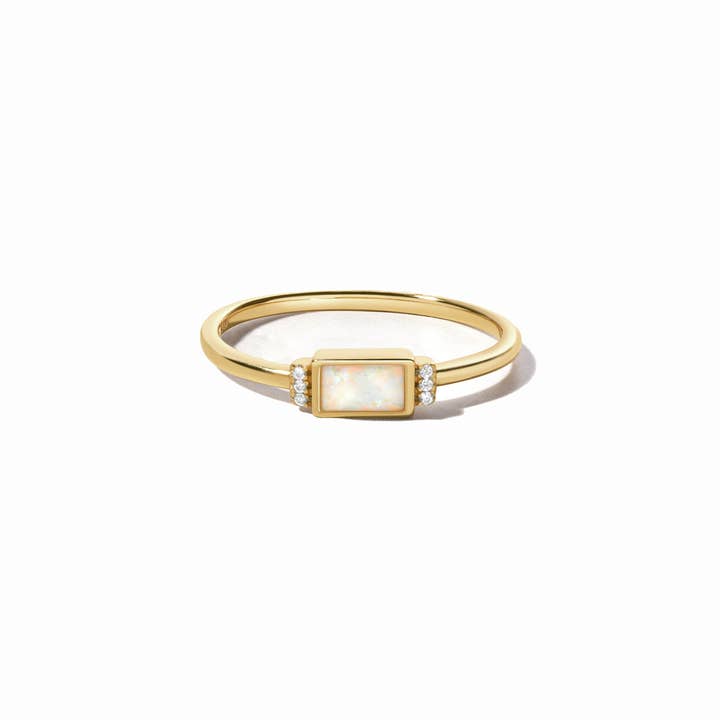 Bezel Baguette Opal Ring for wholesale by Sami Jewels