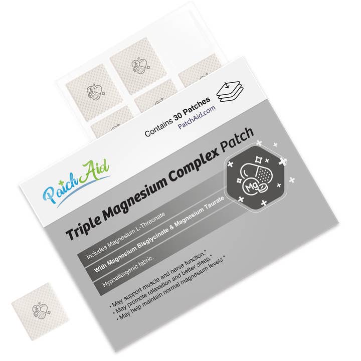 PatchAid - Vente Supplément oral/vitamine - Patch à triple complexe de magnésium - Relaxation et soutien musculaire3