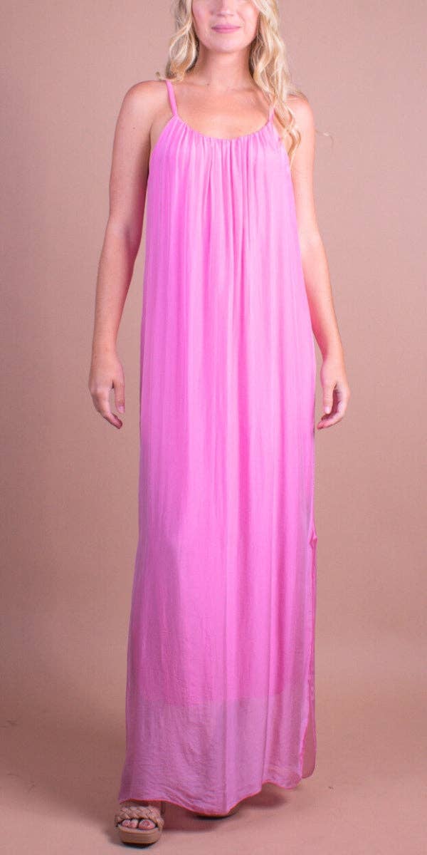 Gigi Moda - Wholesale Dress - Women's - Silk Spaghetti Maxi Dress35