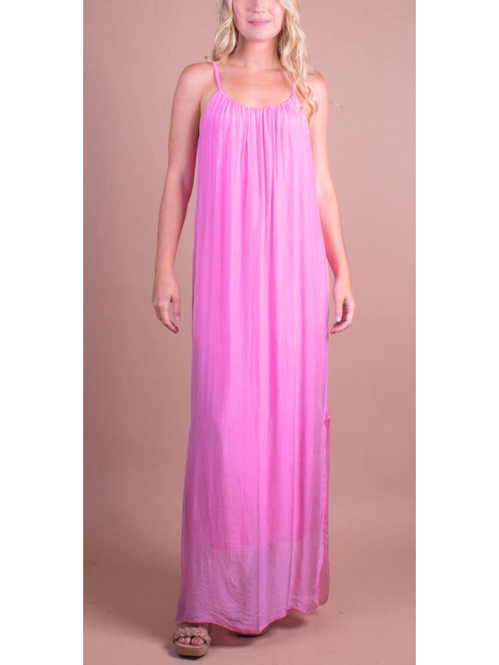 Gigi Moda - Wholesale Dress - Women's - Silk Spaghetti Maxi Dress35
