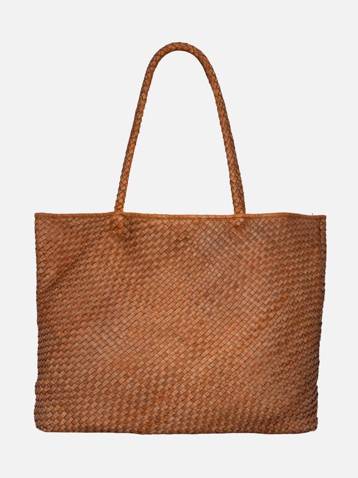 Taylor | Woven Leather Tote Bag for wholesale by Amsterdam Heritage Leather Belts, Bags, Jackets & Apparel