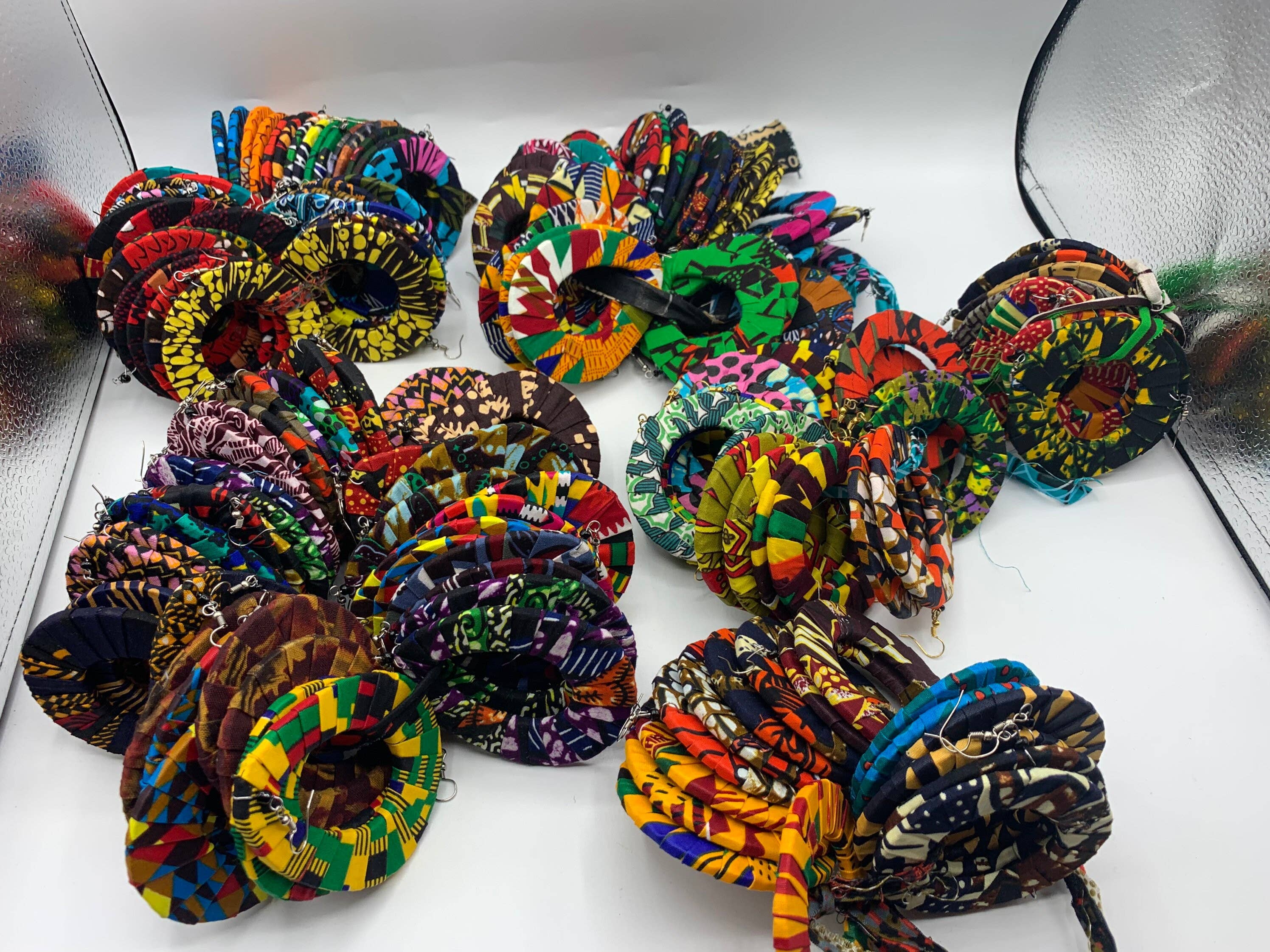 KENYAN SAFARI DESIGNS - Wholesale Dangle Earrings - Wholesale Ankara Fabric Earrings2
