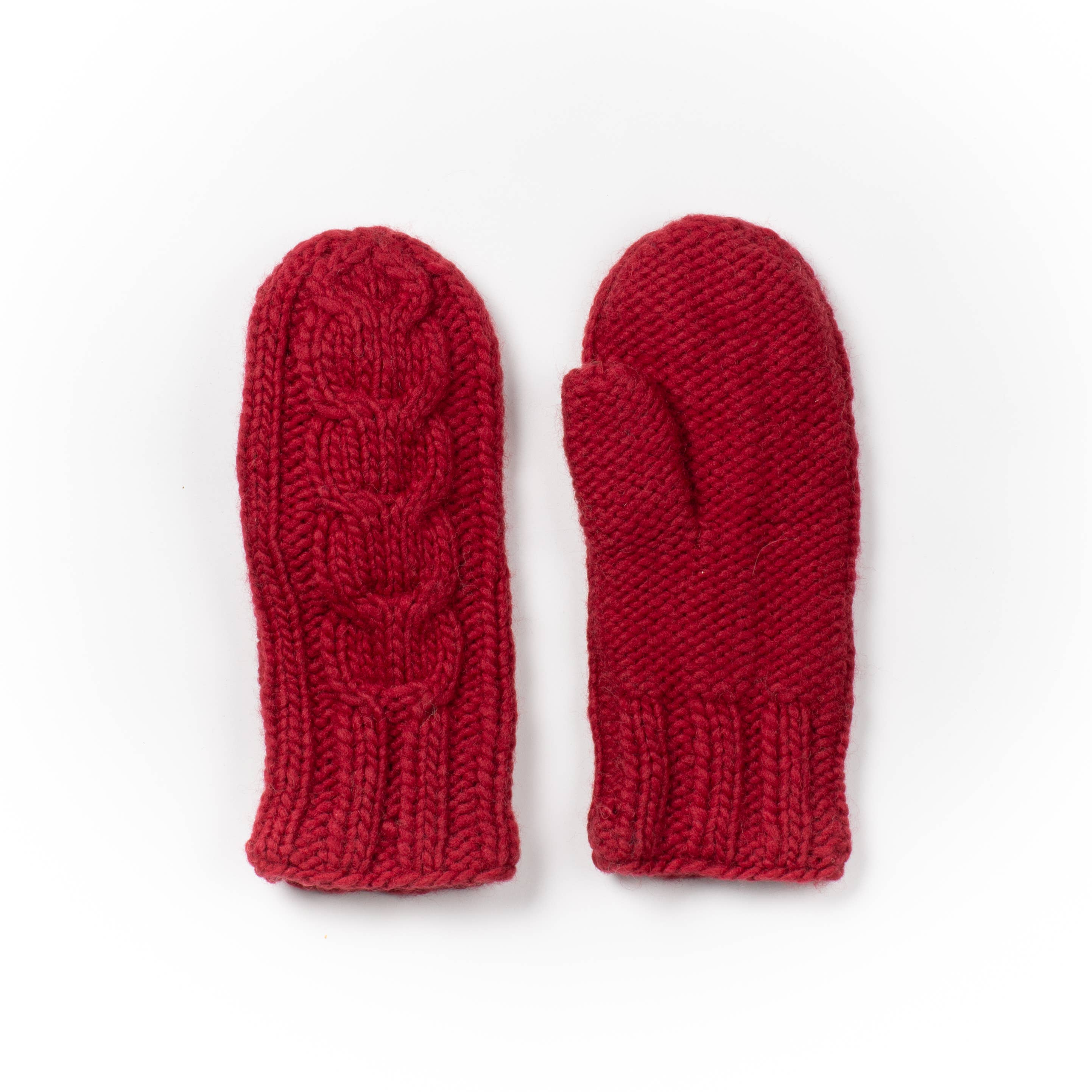 Lost Horizons Knitwear – Ships from USA - Wholesale Mittens - Women's - Quebec Cable Knit Wool Mittens2