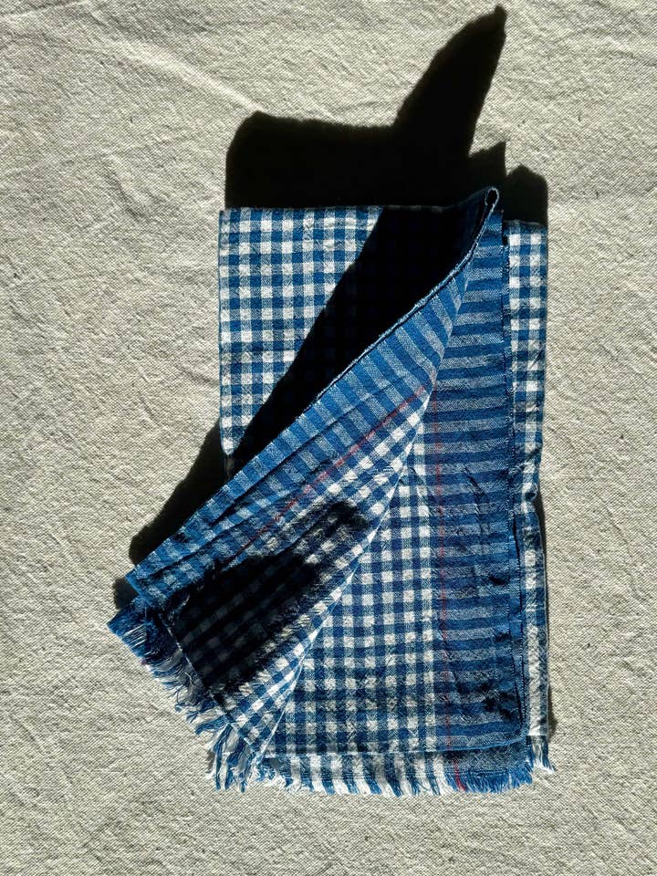 Gingham Towel Oversized - Kitchen/ Bath Blue for wholesale by Parekh Bugbee