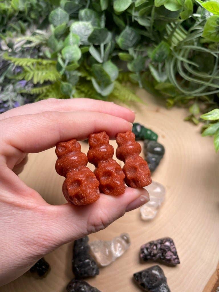 Copper Ashes - Wholesale Spiritual Stone/Crystal - Crystal Skull with Owl15