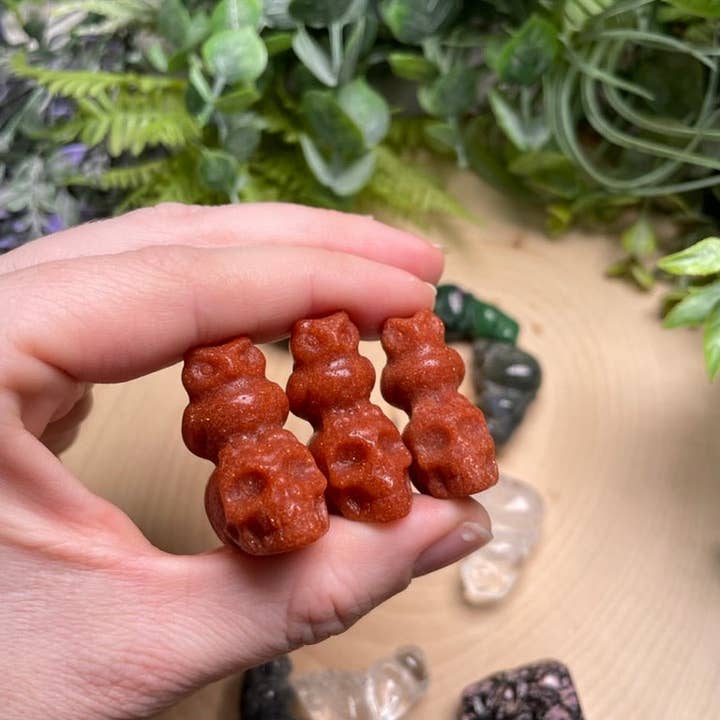 Copper Ashes - Wholesale Spiritual Stone/Crystal - Crystal Skull with Owl15