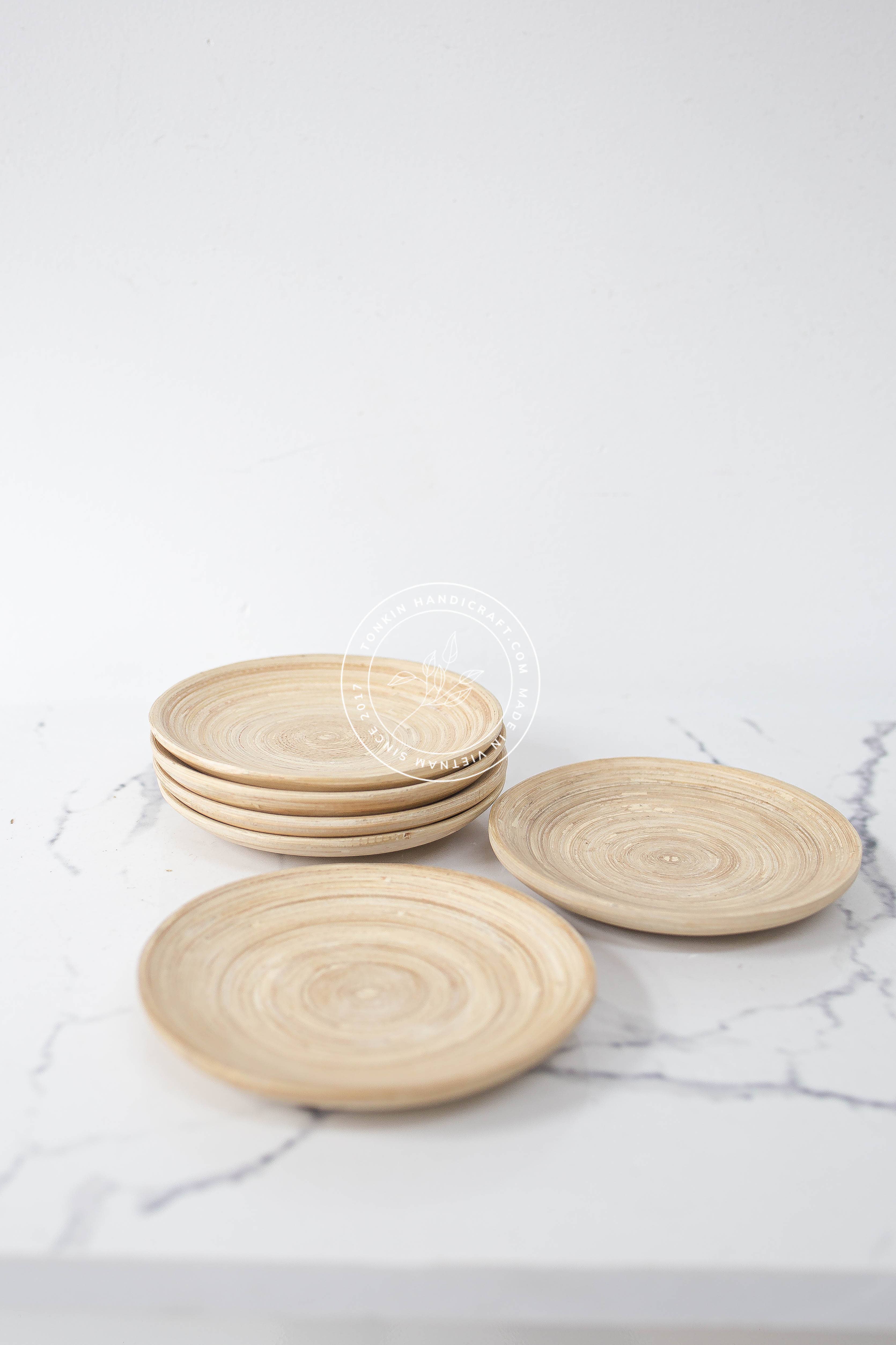 Tonkin Handicraft - Wholesale Dinner plate - Natural Bamboo Plate1