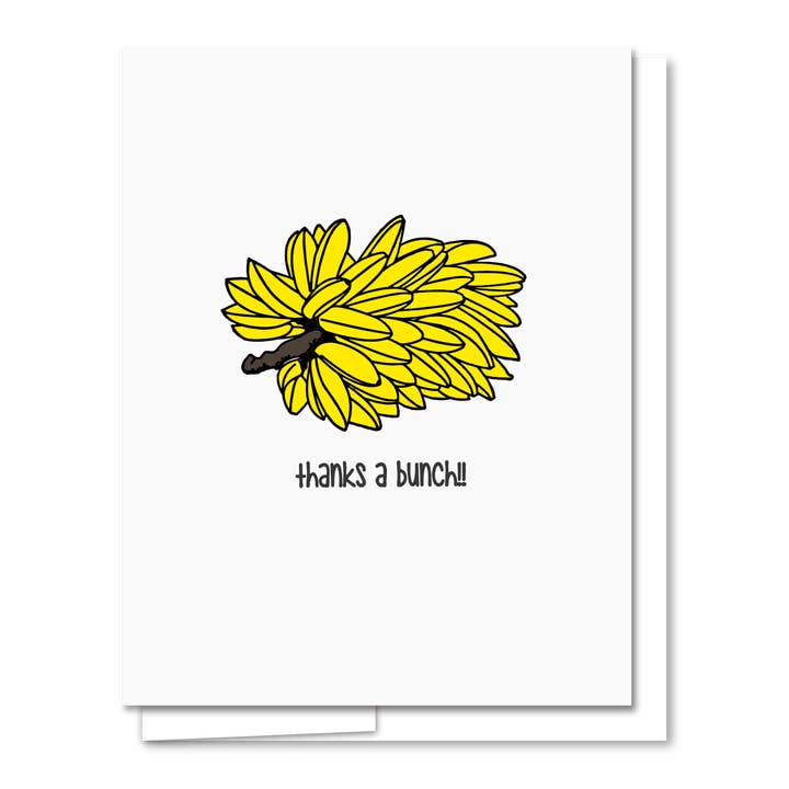 Thanks A Bunch - Letterpress Thank You Card for wholesale by Quick Brown Fox Letterpress