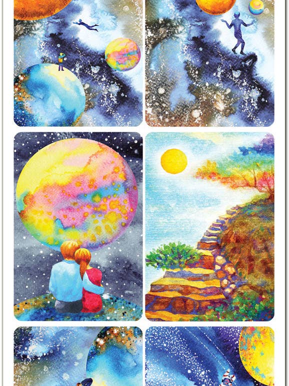 Space Frontier Clear Stickers for wholesale by Violette Stickers