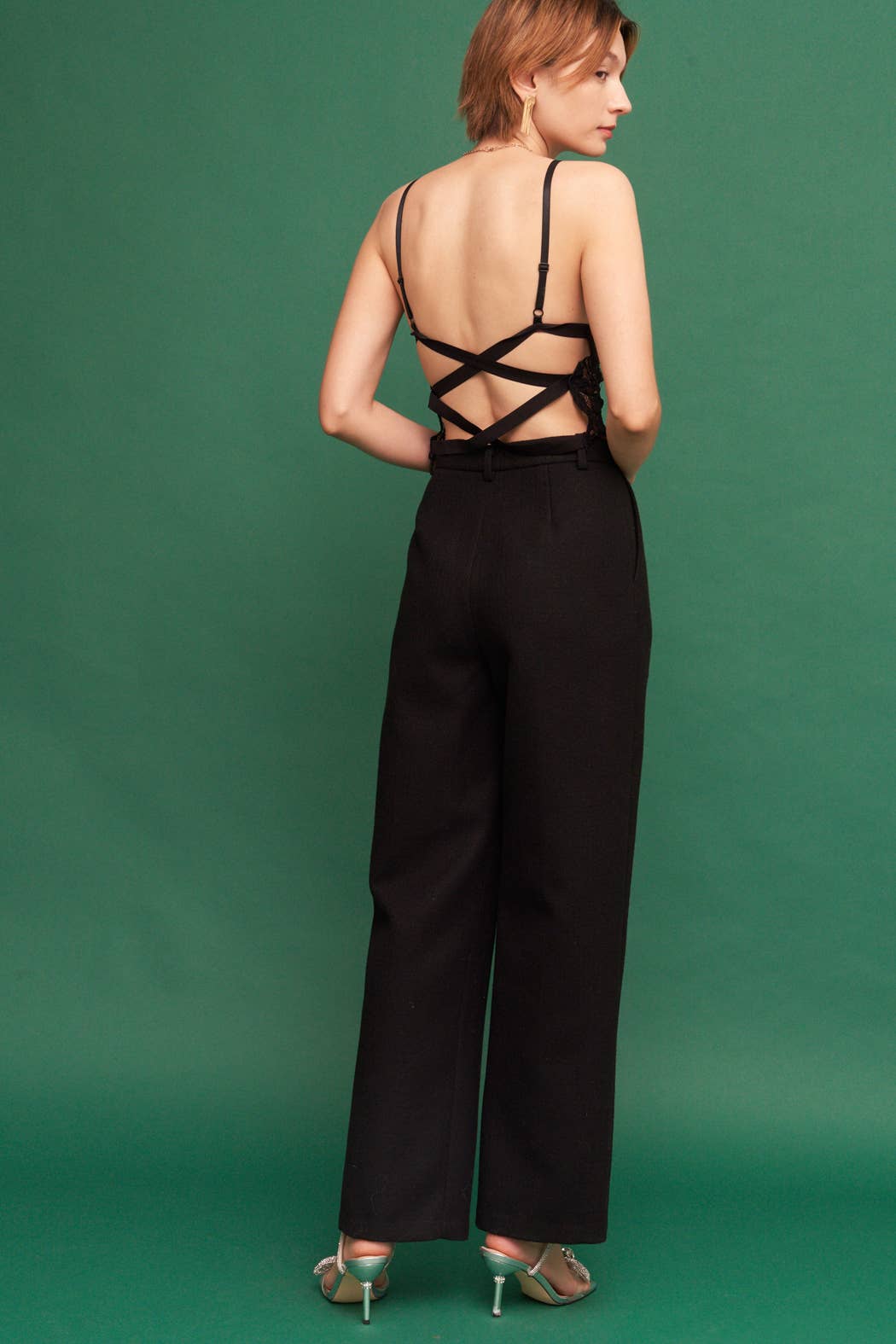Black Wide Leg Suit Pants  for wholesale on Faire2