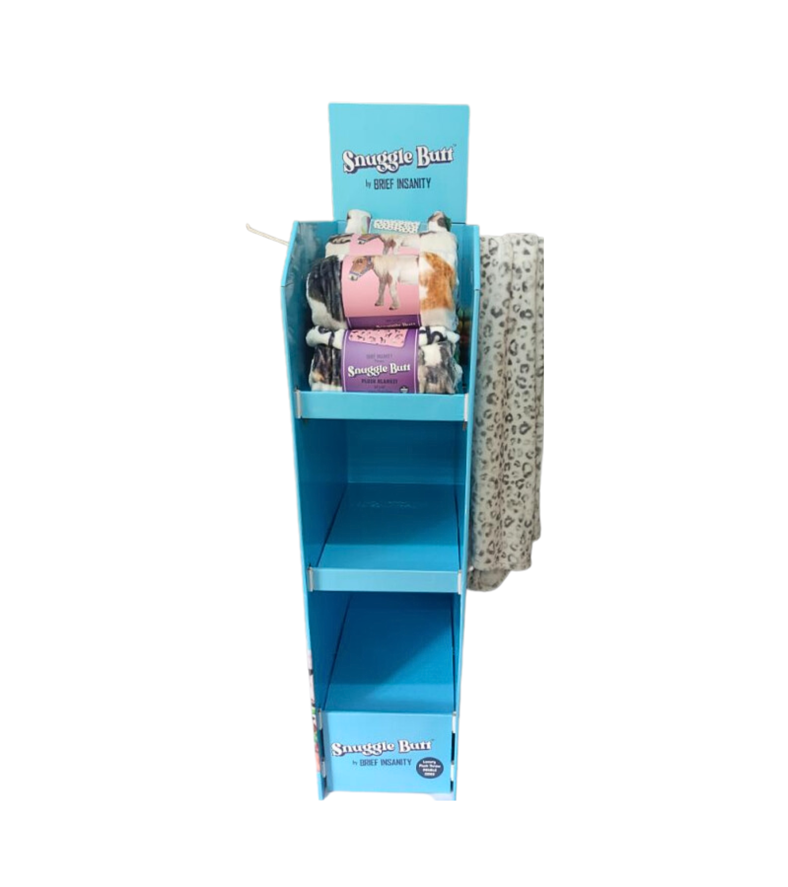 BRIEF INSANITY - Wholesale Retailer Display - Home & Living - RUSTIE'S CARDBOARD BLANKET DISPLAY0