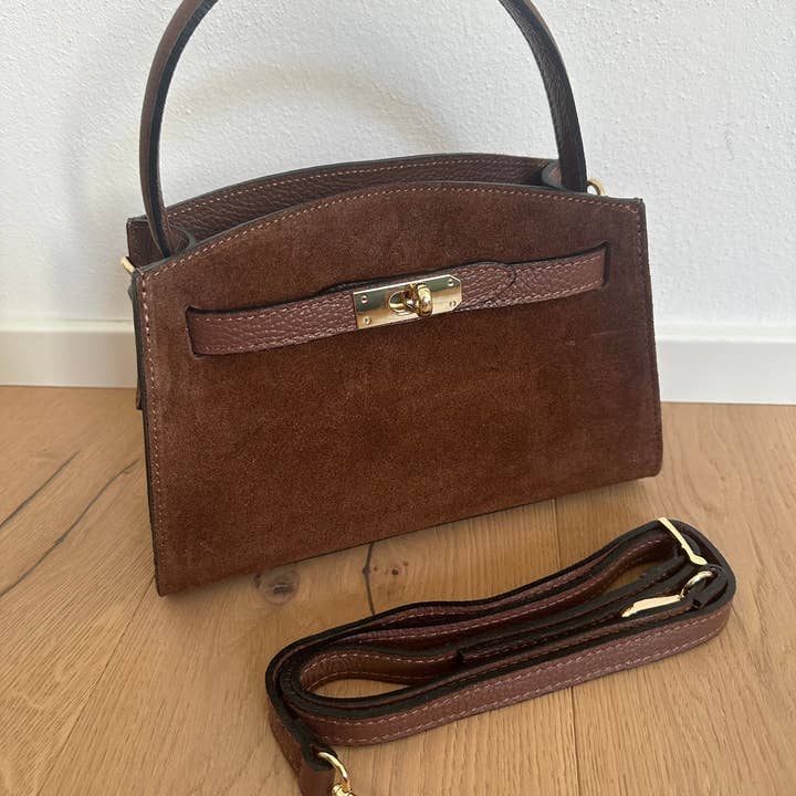 Zhade - Wholesale Top Handle Bag - Women's - AMELIA small- suede7