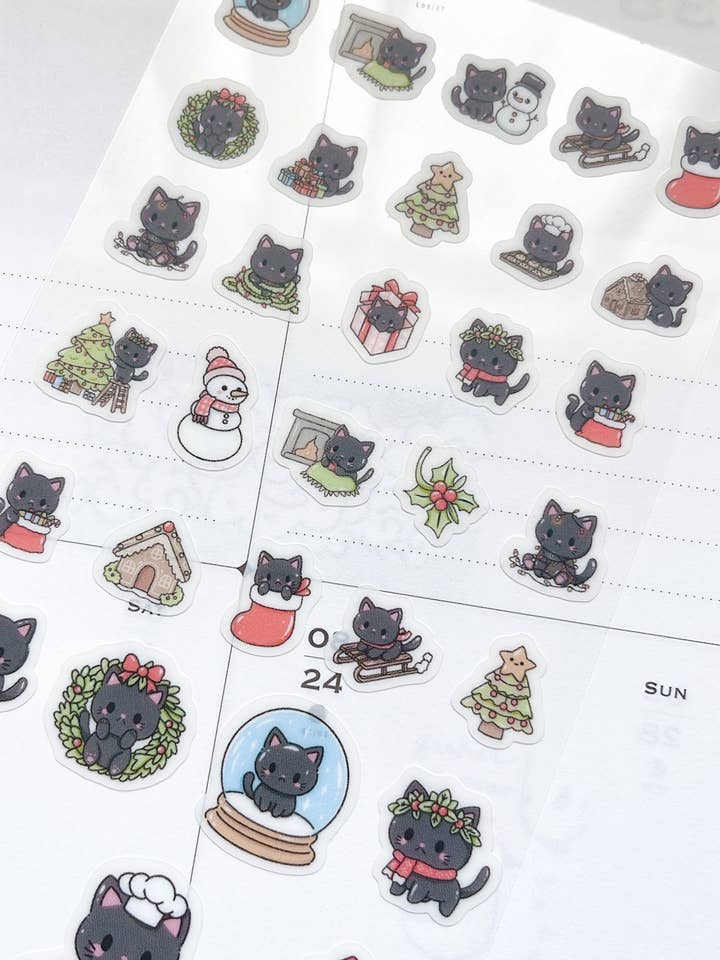 Kuboandlucy Stationery Co | Luna Christmas Sticker Sheet for wholesale by Kuboandlucy Stationery Co