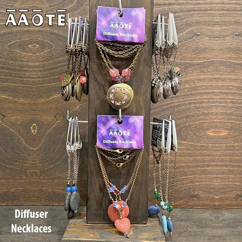 AAOTE - Wholesale Aromatherapy Necklace - Aromatherapy Locket Essential Oil Diffuser Necklaces on Beaded Chain 16