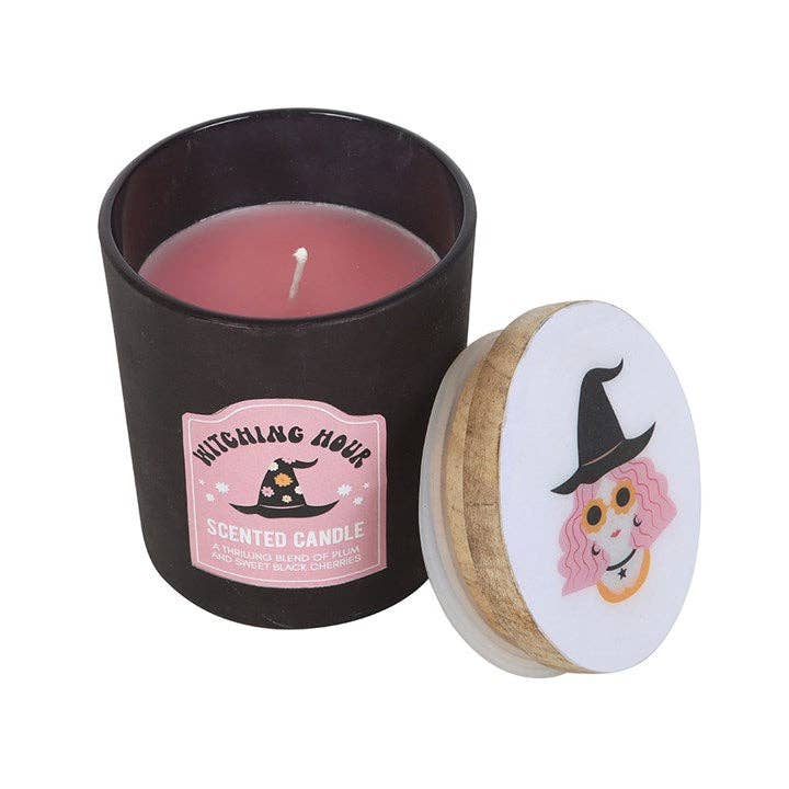 Something Different Wholesale - Wholesale Jar/Filled Candle - Witching Hour Plum and Black Cherry Halloween Candle2