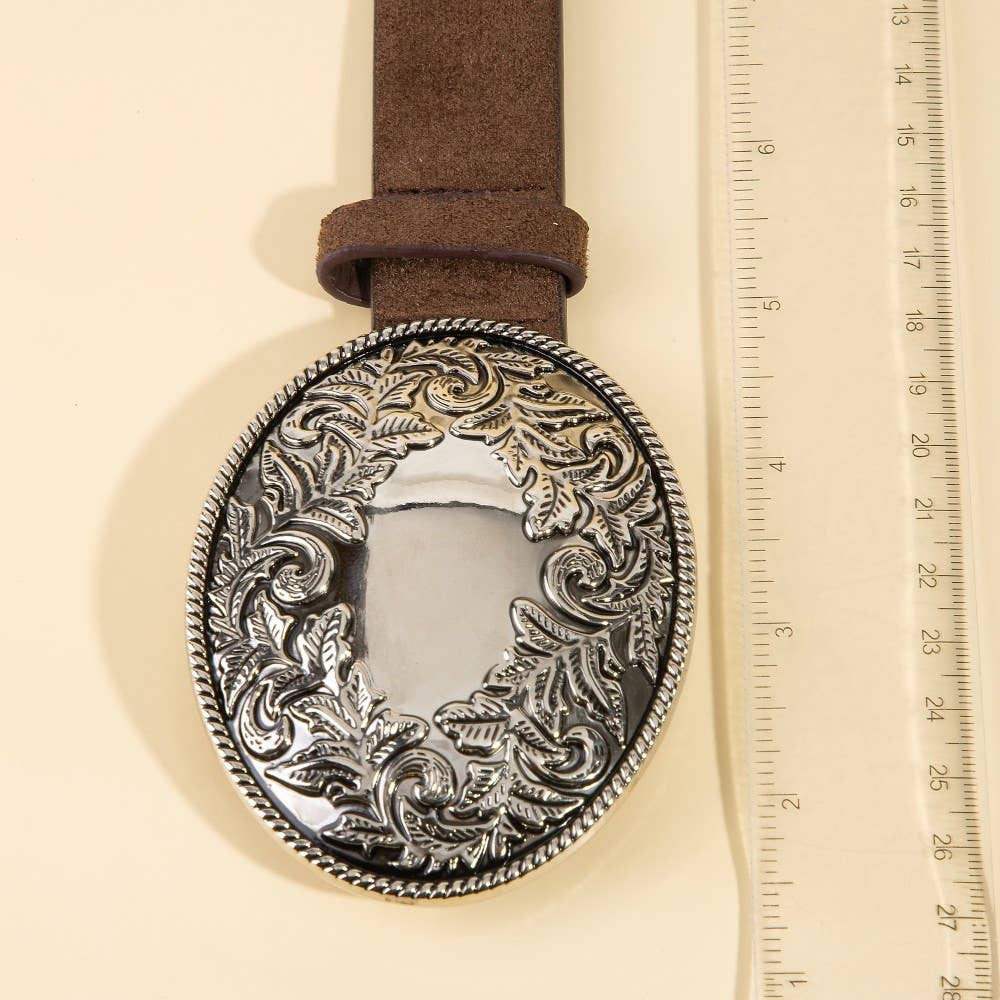 Anarchy Street - Wholesale Belt - Women's - Concho Buckle Detail Western Vegan Leather Belt3