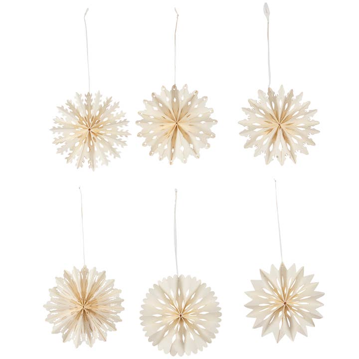 Primitives by Kathy - Wholesale Party Favor - Paper Snow Ornament Set0
