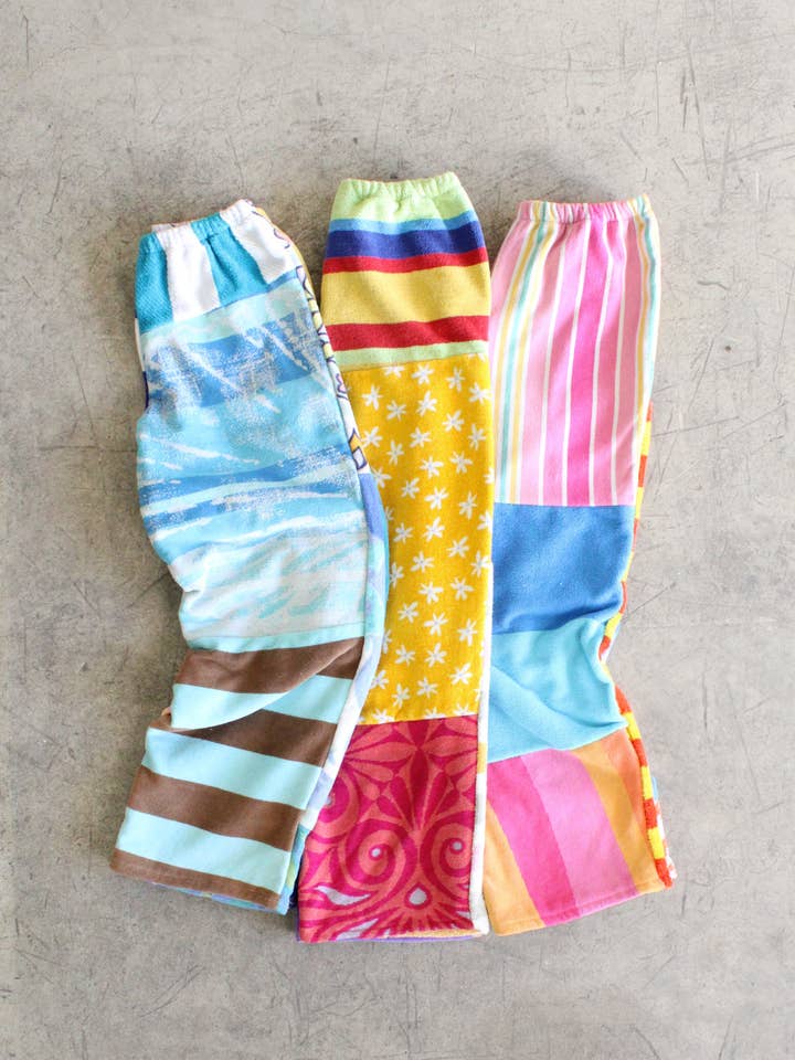 American Recycled Clothing - Wholesale Pants - Women's - Towel Pieced Pant Bundle1