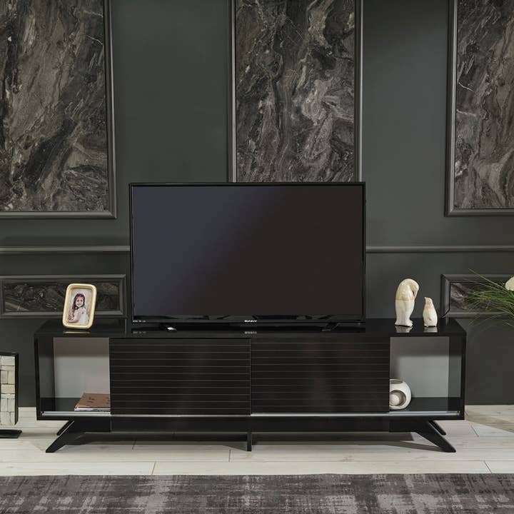 Luxia Tv Stand Black for wholesale on Faire16