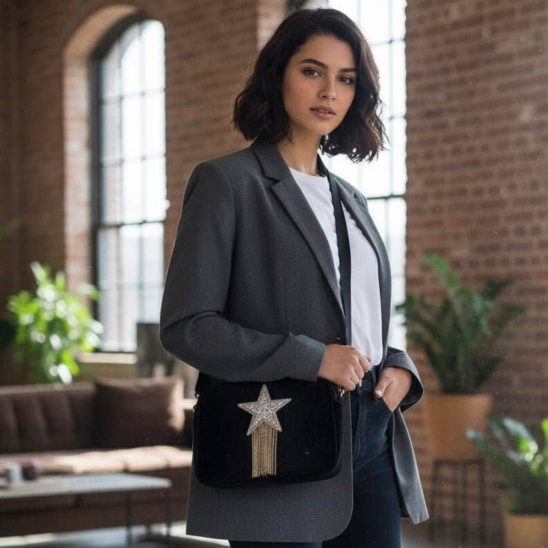 OE! - Wholesale Crossbody Bag - Women's - Velvet Star Shoulder Bag: Chic and Versatile1