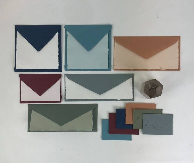 SOOLIP - Vendita all'ingrosso Buste - Buste in carta fatta a mano Arpa ~ Colori intensi2