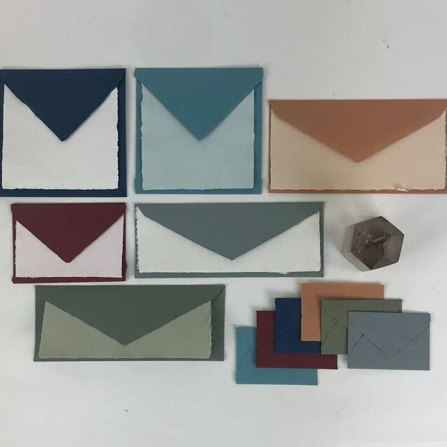 SOOLIP - Vendita all'ingrosso Buste - Buste in carta fatta a mano Arpa ~ Colori intensi2