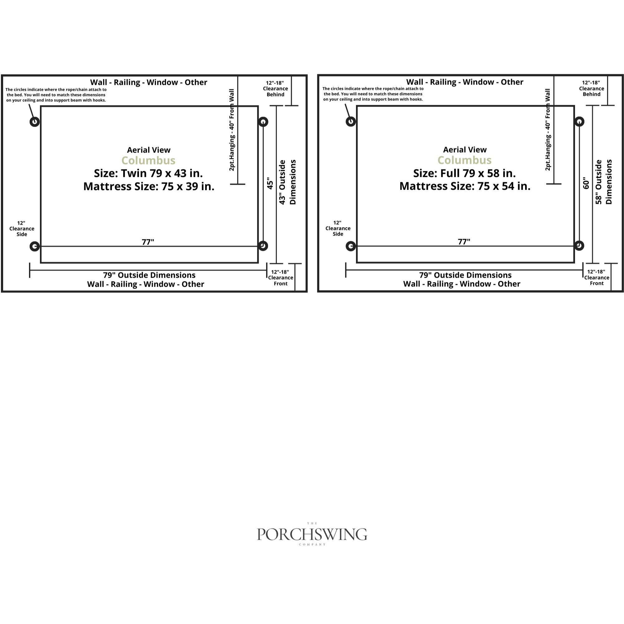 The Porch Swing Company - Wholesale Swing - Kids & Baby - Keystone Amish Co. Columbus Daybed Porch Swing15