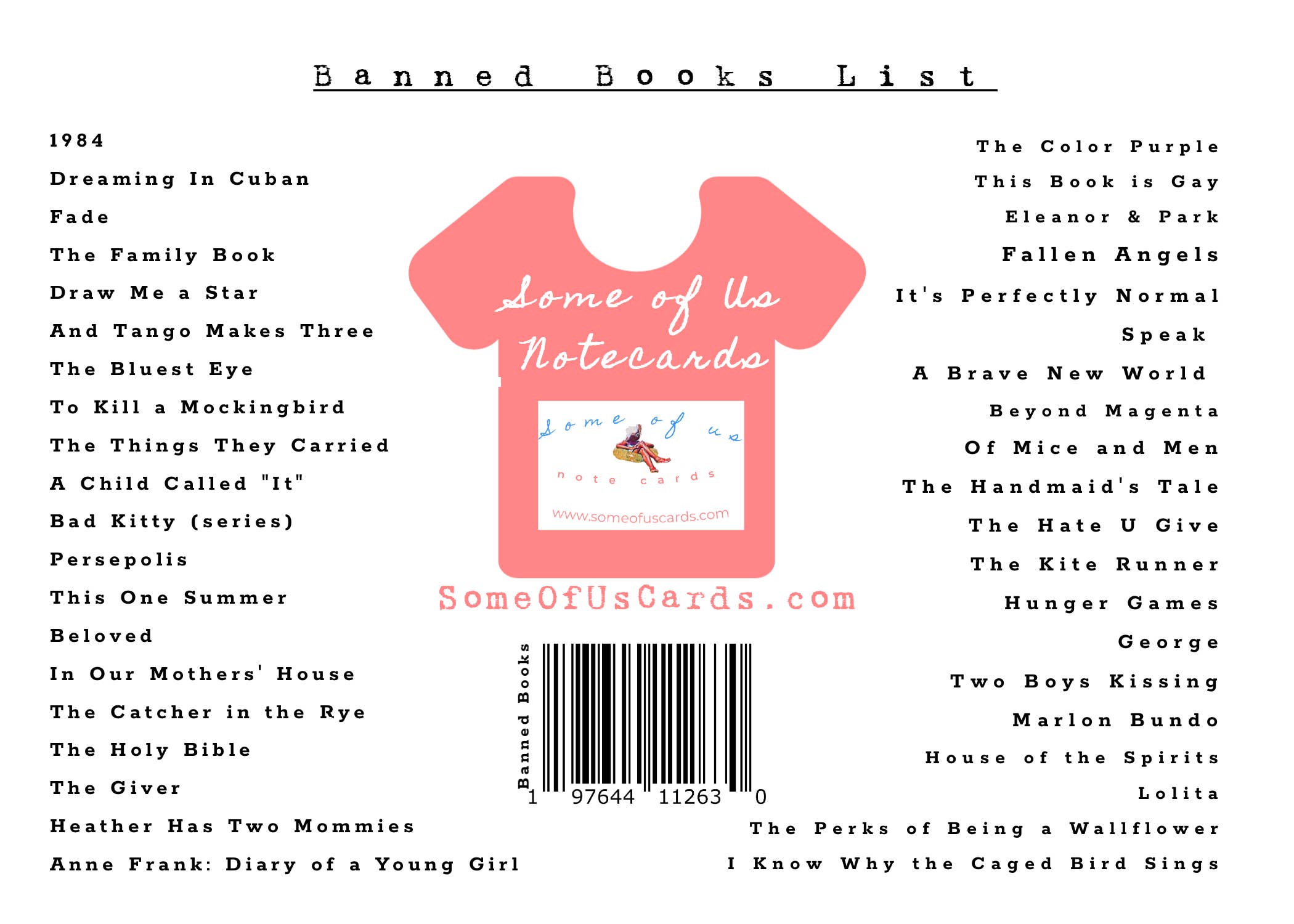 Some of Us Notecards, LLC - Wholesale Everyday Greeting Card - BANNED BOOKS2