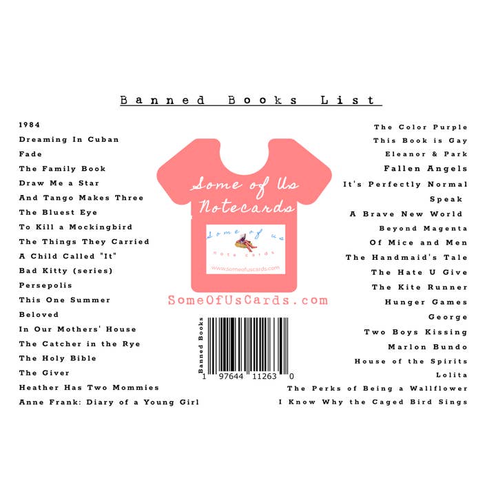 Some of Us Notecards, LLC – Großhandel Grußkarten für den Alltag – VERBOTENE BÜCHER2