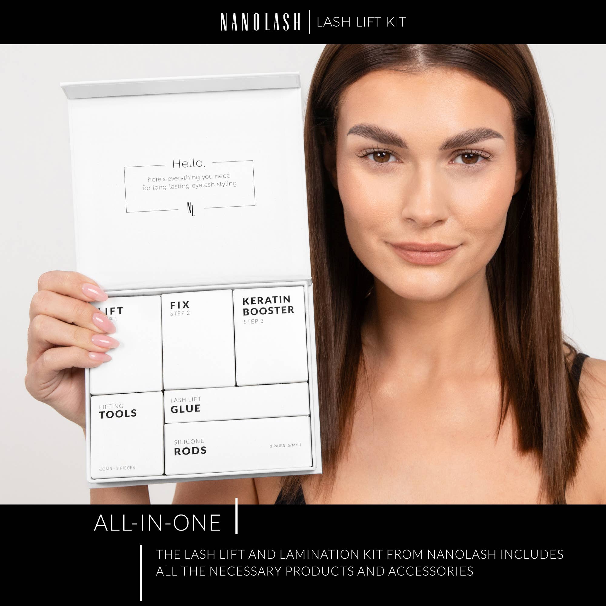 Everett Cosmetics - Wholesale False/Fake Eyelashes - Nanolash Lash Lift Kit3