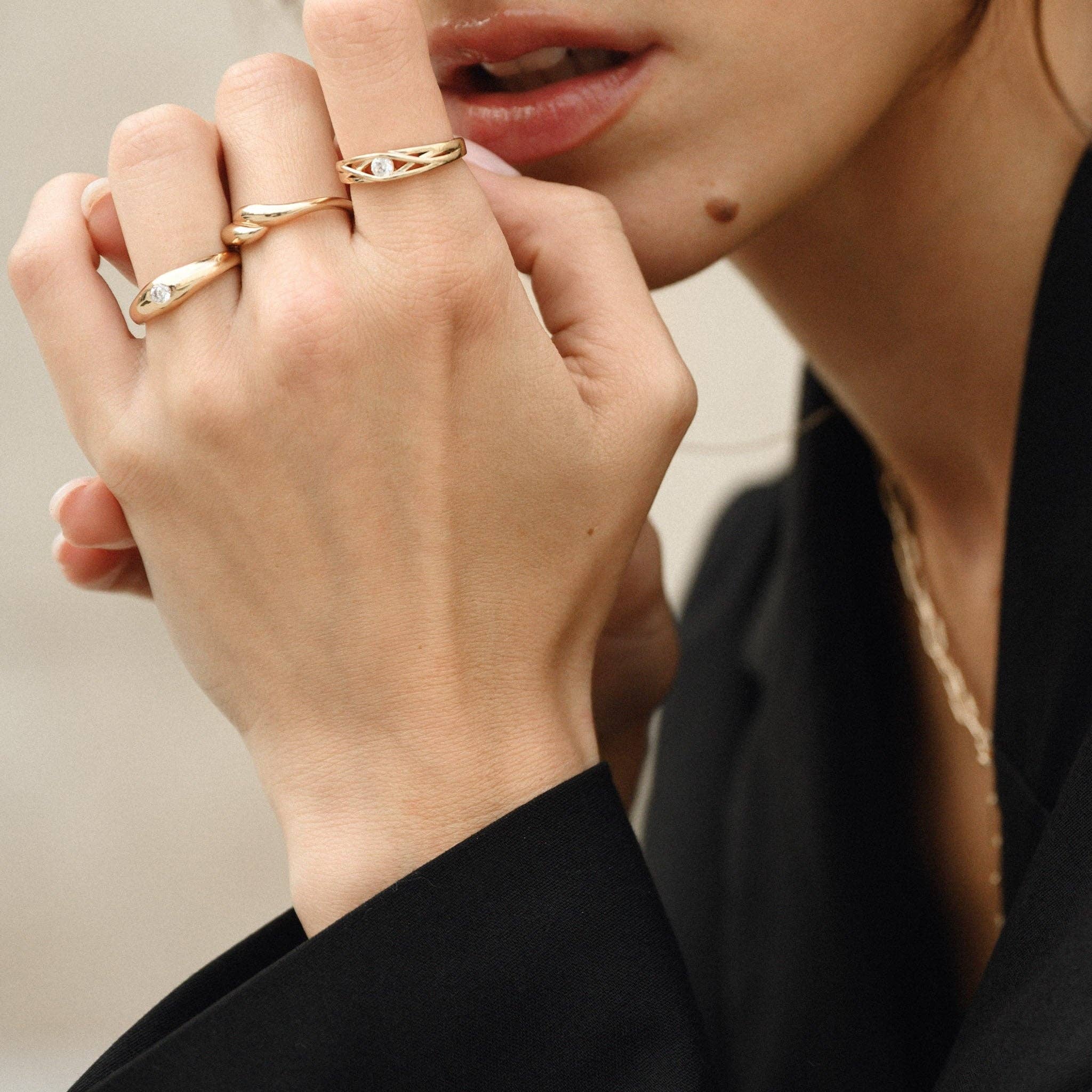 Huguette Paris - Wholesale Band/Stacked Ring - Ring - CICADA2