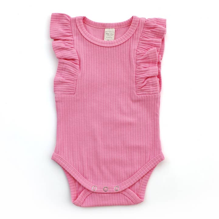 Shimmy Wide Rib Tank Onesie/Top - SHERBET for wholesale by With Love for Kids