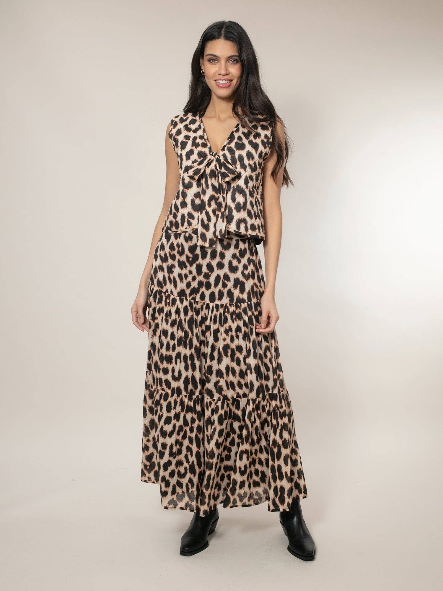 LEO Leopard Padded Gilet for wholesale on Faire6