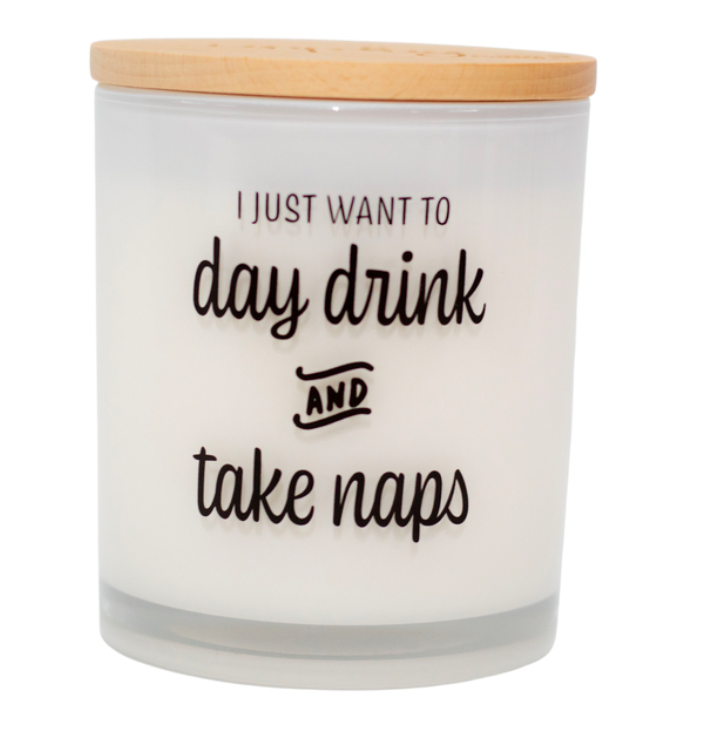 Unplug Soy Candles - Wholesale Jar/Filled Candle - Day Drink and Nap Soy Candle0