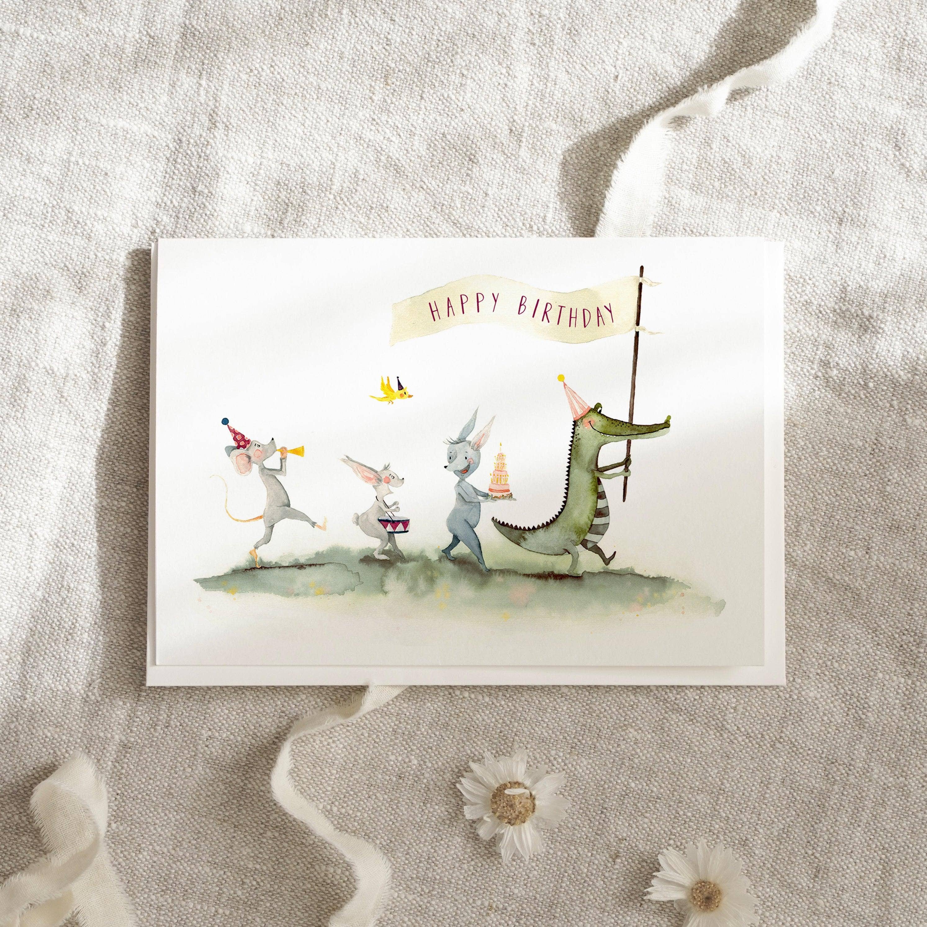 Leo La Douce GmbH – postal de parabéns por atacado – Cartão comemorativo · Caravana de aniversário3