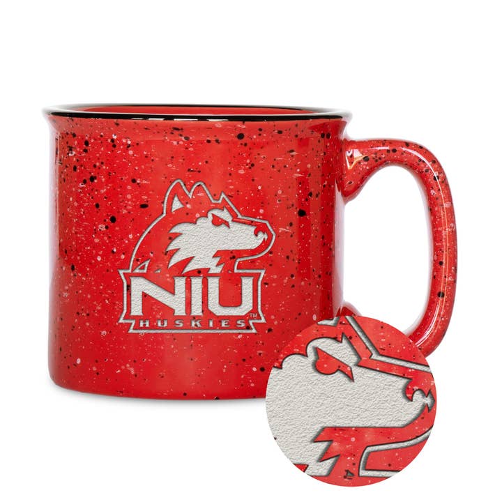 Rico Industries - Wholesale Coffee Mug - NCAA Northern Illinois Huskies 12oz Laser Engr. Mug0