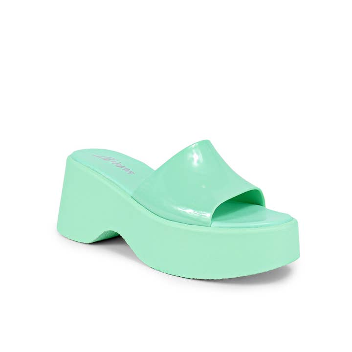 ONG-1 ÖPPEN TÅ RETRO PLATTFORM KILSANDAL-MINT för wholesale av Liliana Shoes