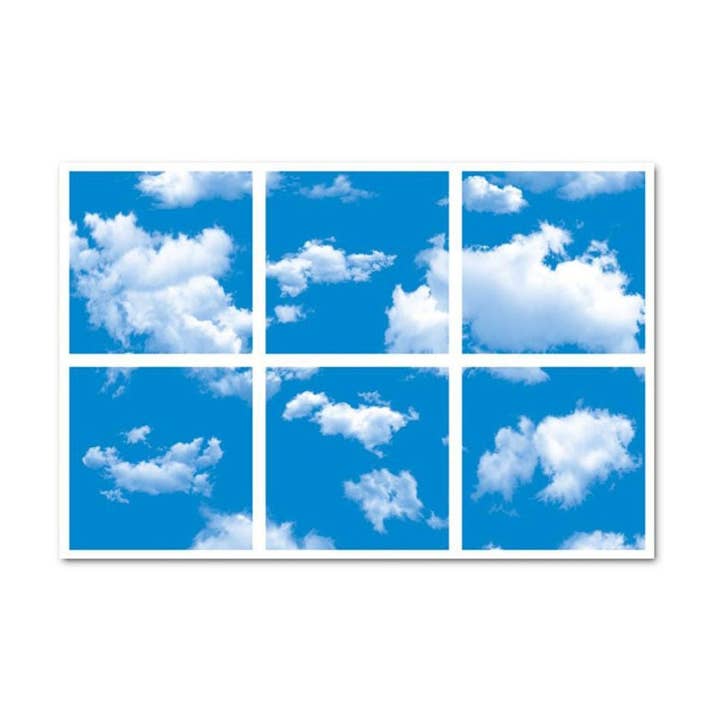 ENER-J 6-Pack 3D Sky Cloud LED Panels 60x60cm | 40W 6000K Daylight | Ceiling Grid Light for wholesale by ENER-J