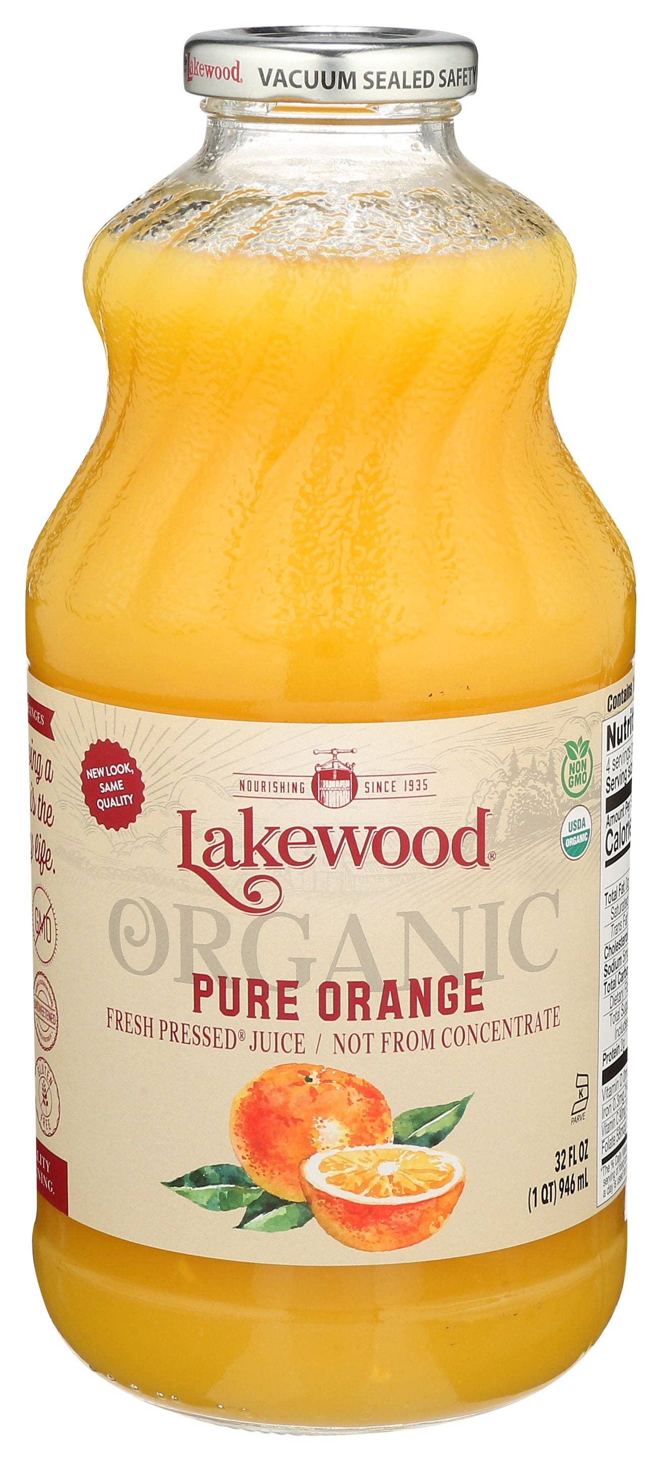 Everyday Supply Co - Wholesale Fruit Juice - LAKEWOOD JUICE ORANGE ORG - Case of 60
