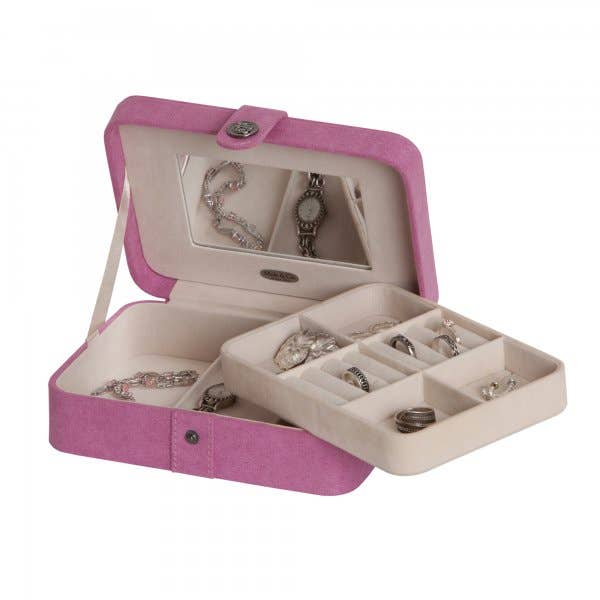 Mele and Co (Canada) - Wholesale Jewelry Box/Organizer - Mele and Co Giana Plush Jewelry Box with Lift Out Tray3