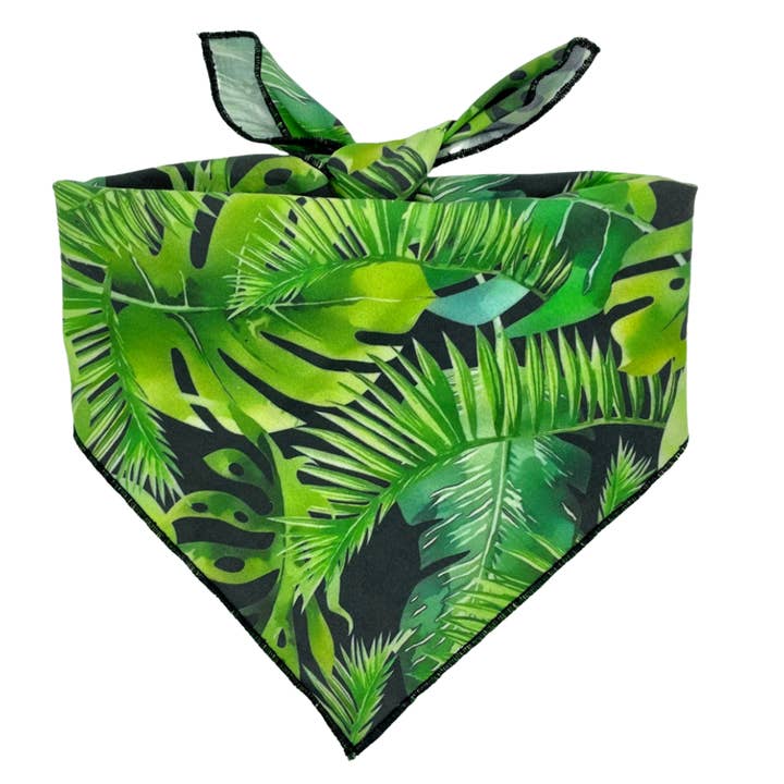 Bandana à nouer pour chien Tropical Palms - Bandana d'été en forme de palmier pour la vente par Woofingtons & Company