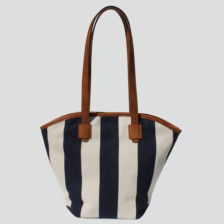 STREET LEVEL - Wholesale Tote Bag - Women's - Arely Stripe Tote