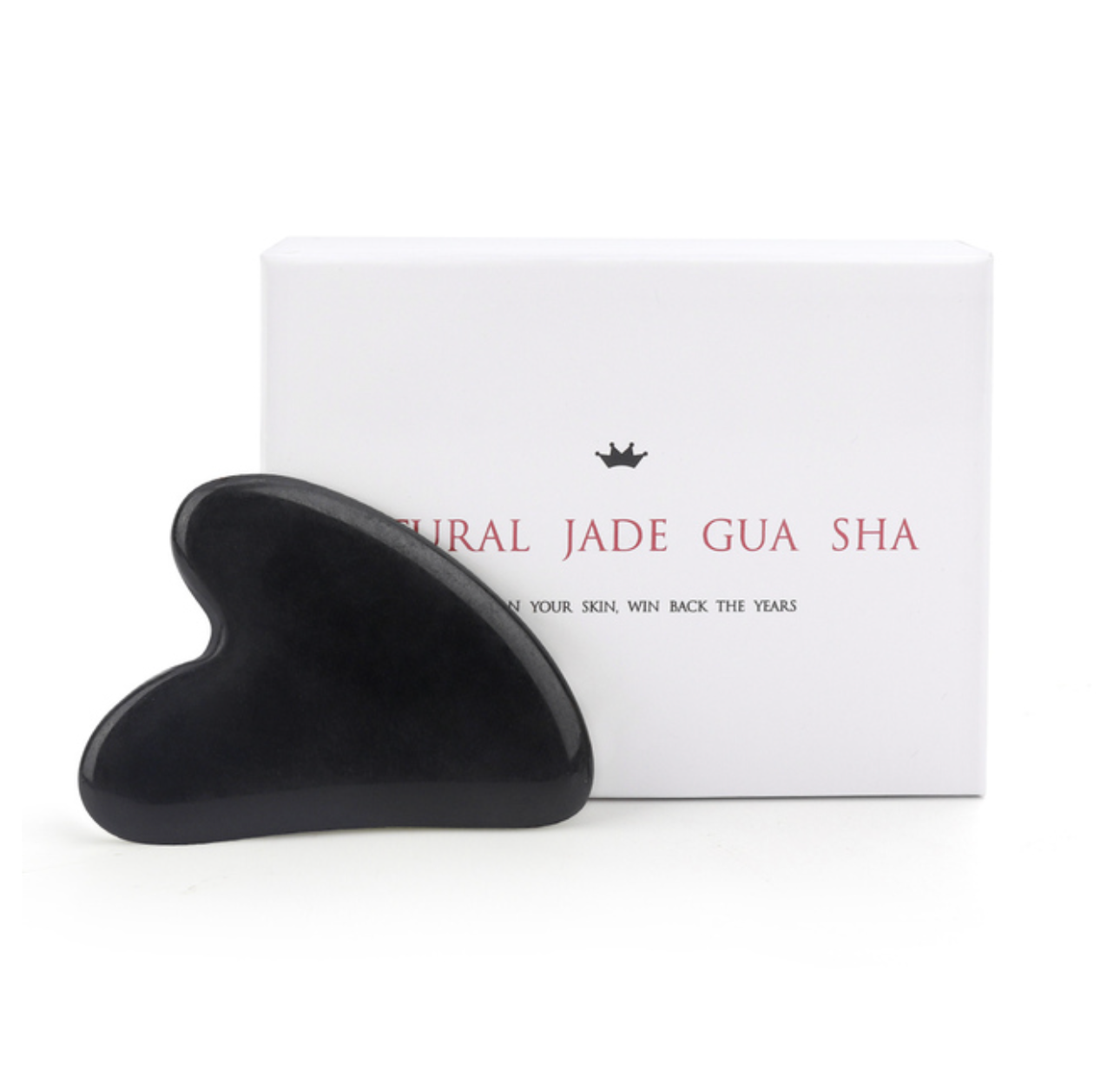 Crystolver (We Cover All Import Fees) - Vente Gua Shas - Rouleau et Gua Sha en jade blanc/noir pour le visage4