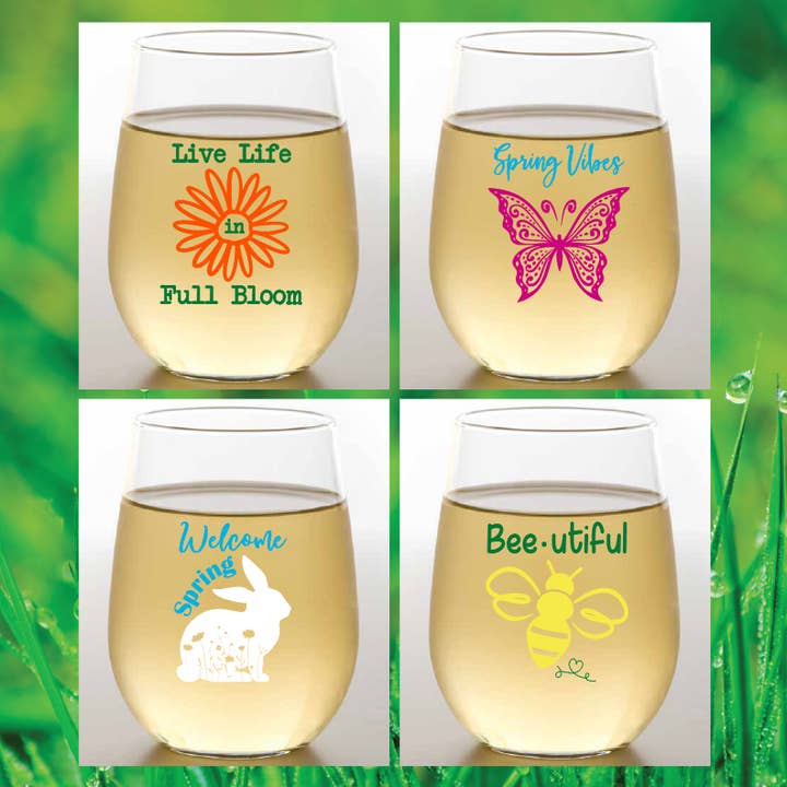 Wine-Oh! - Wholesale Wine Glass - CLOSEOUT ASSORTED Unbreakable Stemless Plastic Wine Glasses42