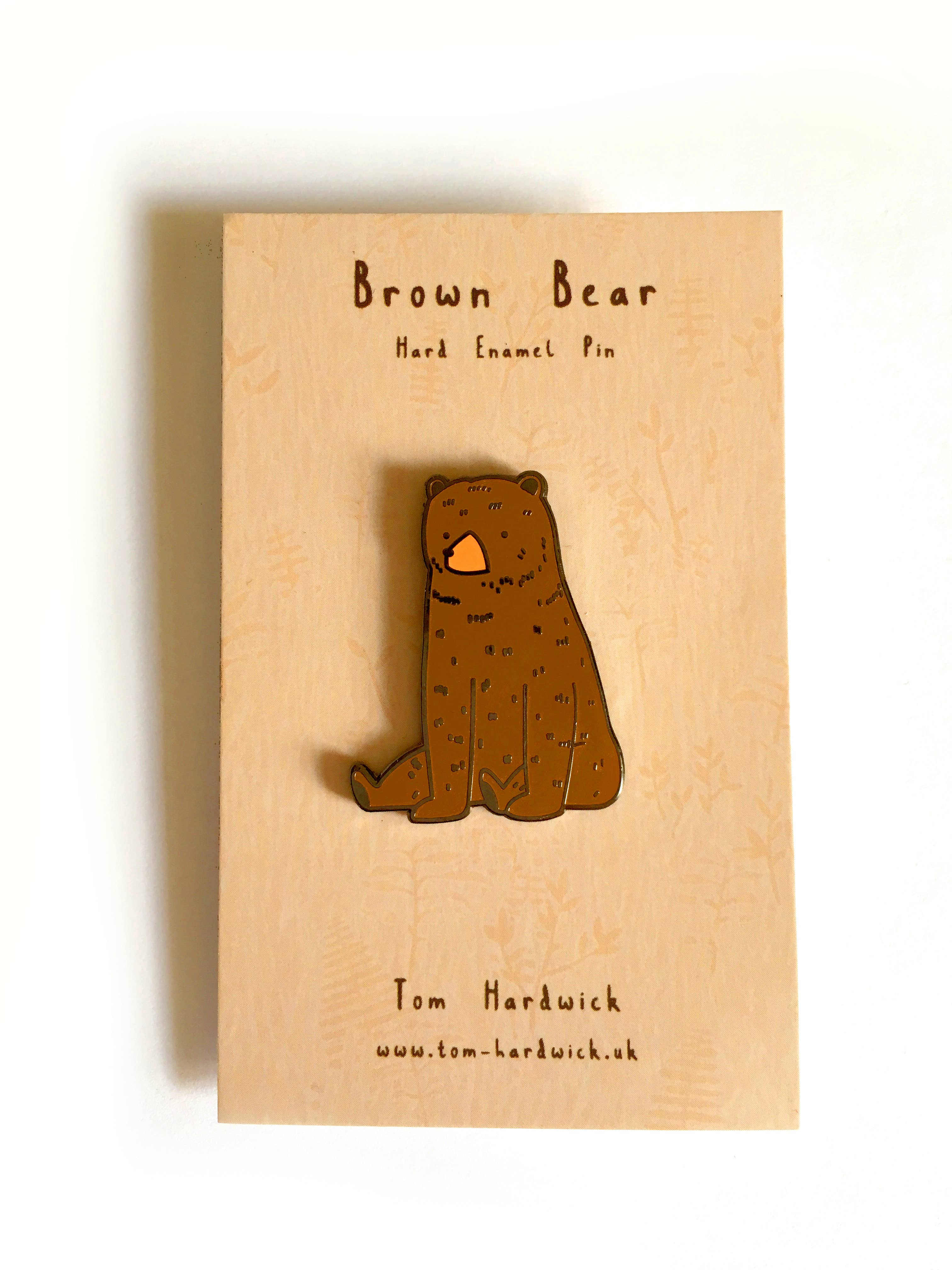 Tom Hardwick – wholesale Lapel pin/button – Brown Bear Enamel Pin2