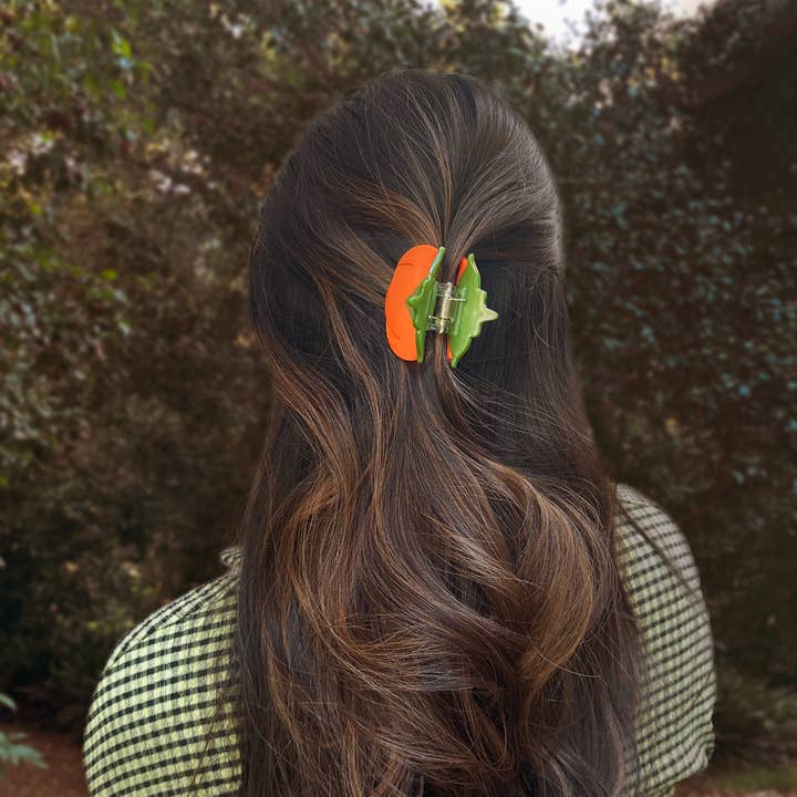 New Heights Studio - Wholesale Hair Clip - Women's - "Persimmon" Acetate Hair Claw, Mid-Autumn Festival Accessory8