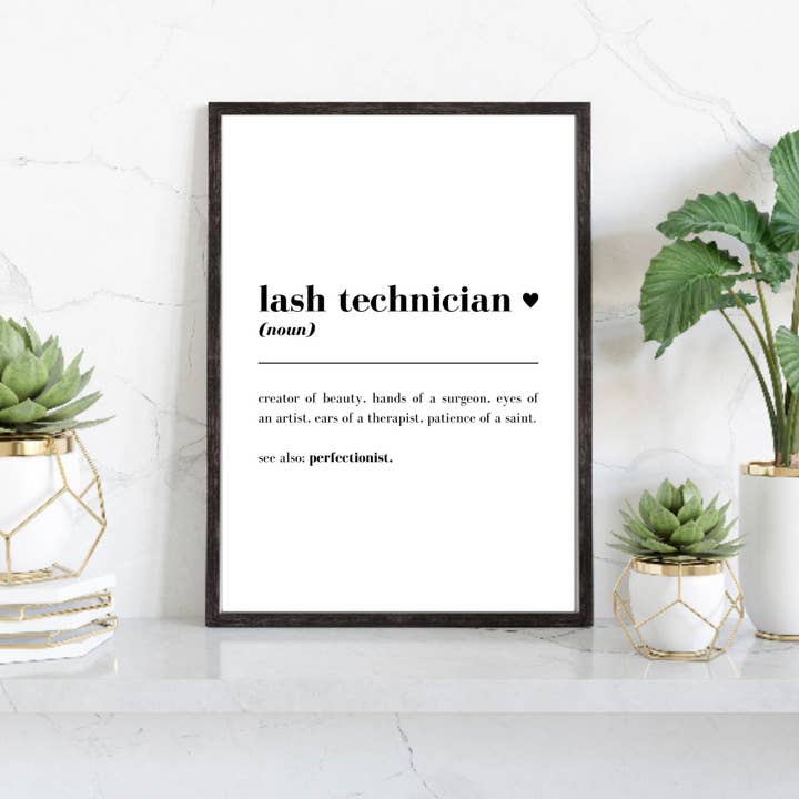PRINTD image - Wholesale Art Print - Lash Tech Print, Lash Artist Wall Print, Salon Wall Prints