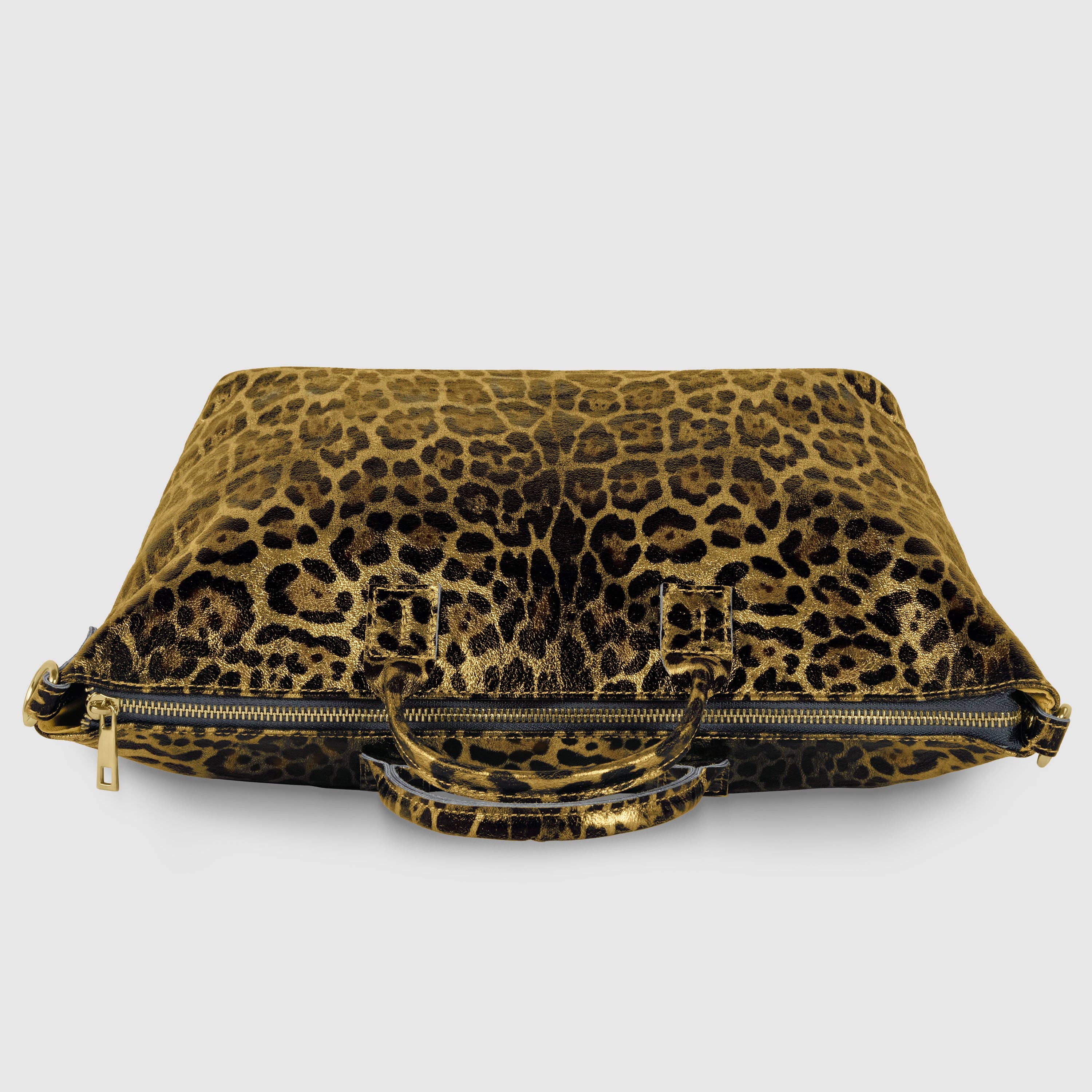 TAKEASY - Vendita all'ingrosso Borsa con manico - Donna - Borsa a Mano in Pelle Scamosciata Metallica Leopardata11