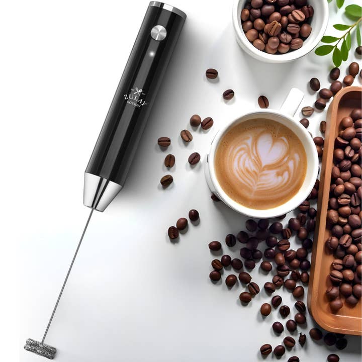 Zulay Kitchen - Wholesale Kitchen tool/gadget - Lux Rechargeable Milk Frother – 2-Speed Handheld, Waterproof2